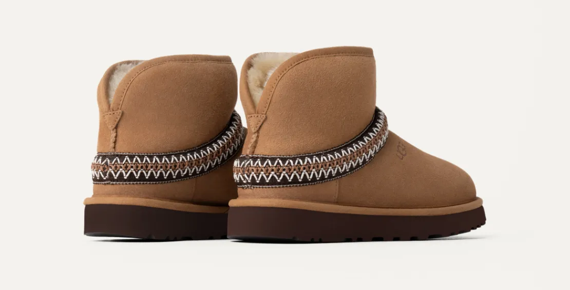Bottes Classic>UGG Femme Botte Classic Mini Crescent chestnut