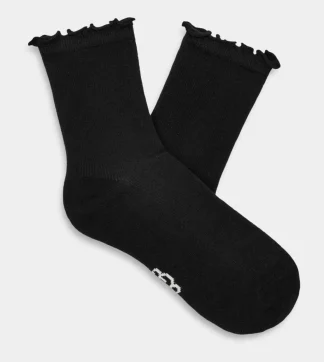Chaussettes>UGG Femme Chaussette à bord ondulé Karsyn black