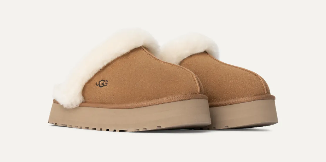 Chaussons>UGG Femme Chausson Disquette chestnut