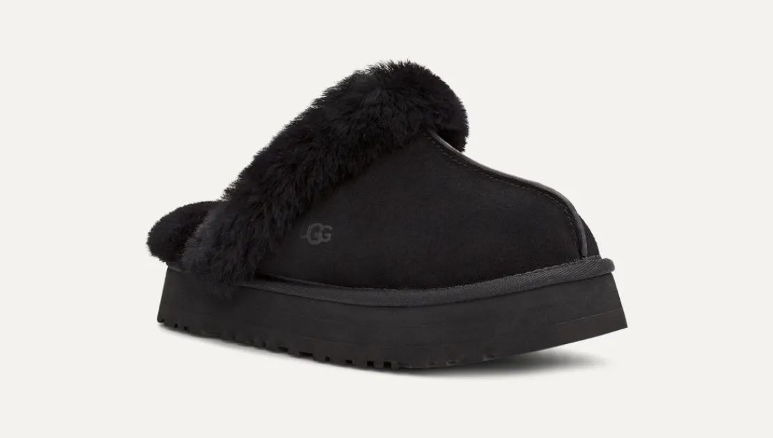 Chaussons>UGG Femme Chausson Disquette black