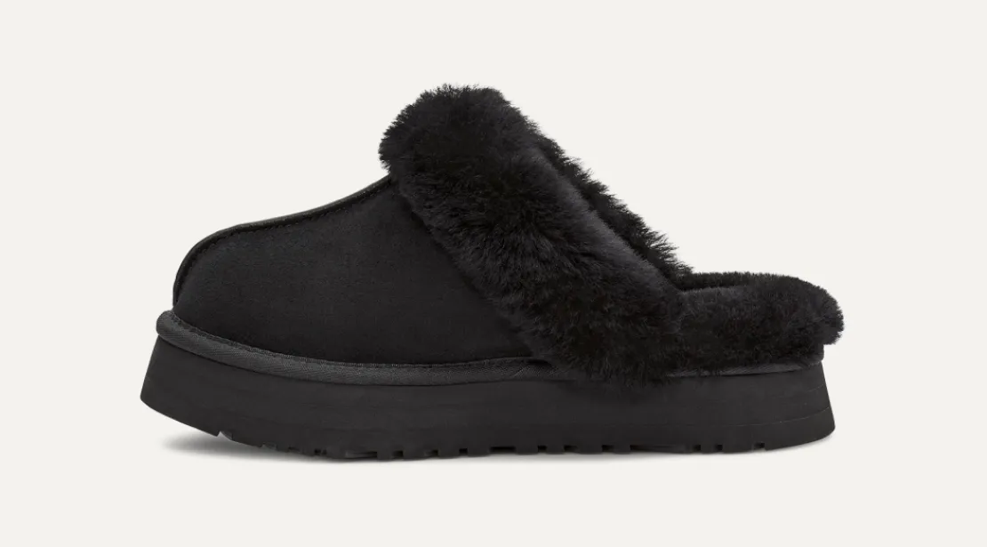 Chaussons>UGG Femme Chausson Disquette black