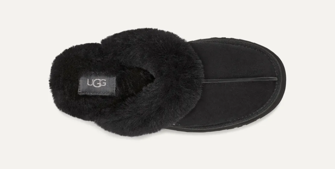 Chaussons>UGG Femme Chausson Disquette black