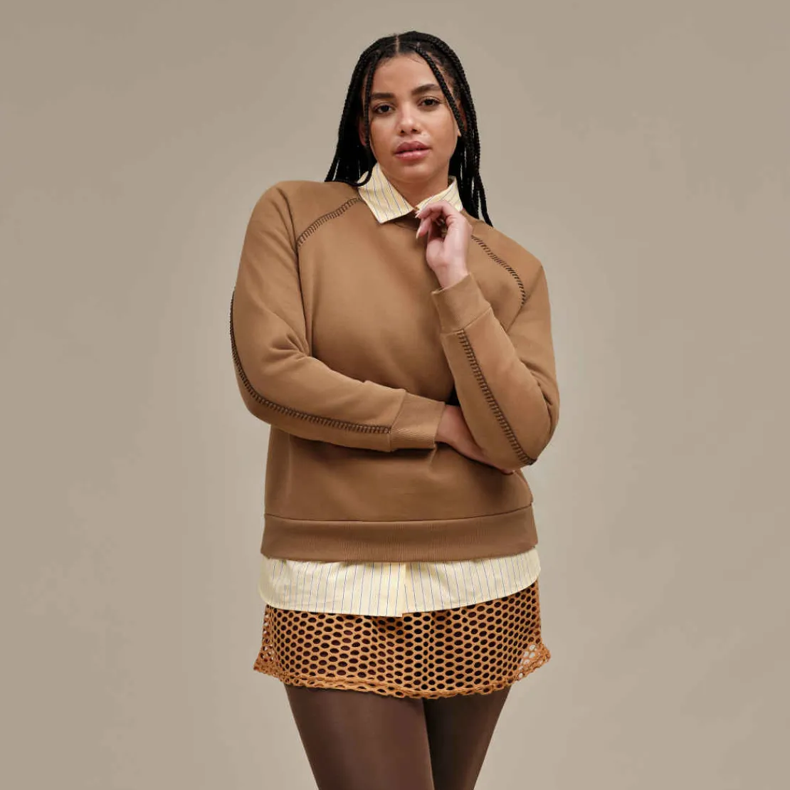 Vêtements D’intérieur | Pulls Et Cardigans>UGG Femme Pull à col rond Classic chestnut