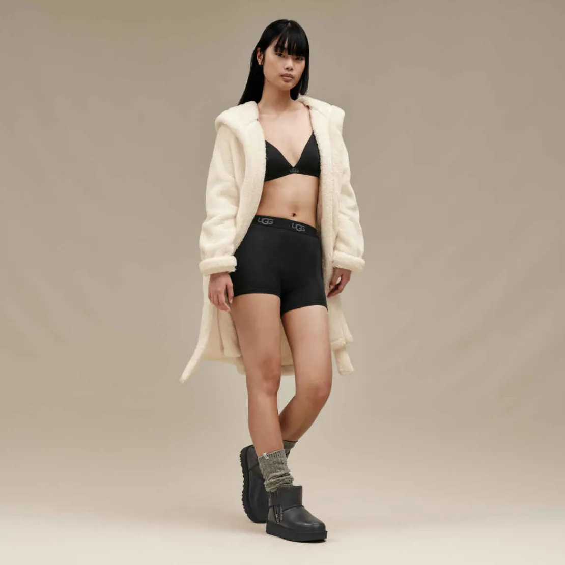 Vêtements D’intérieur | Pyjamas Et Peignoirs>UGG Femme Robe de chambre Aarti en fluff cream