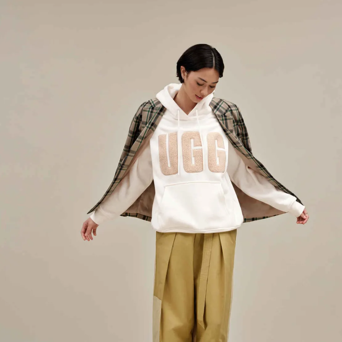 Pulls Et Cardigans>UGG Femme Sweat à capuche avec logo Rey en fluff