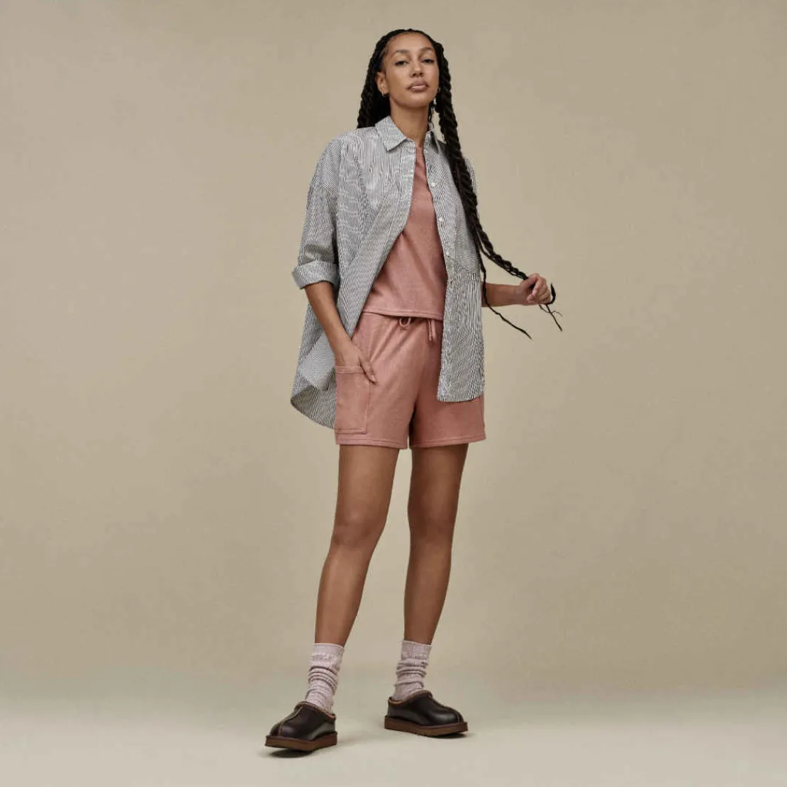Chaussures Plates | Chaussons>UGG Femme Tasman Lthr Regen ironwood