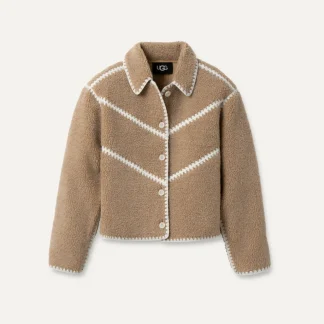 Vêtements D’intérieur | Manteaux Et Vestes>UGG Femme Veste Ellison fluff sandheather