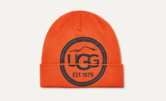 Accessoires>UGG Homme Bonnet à logo montagne orangesoda