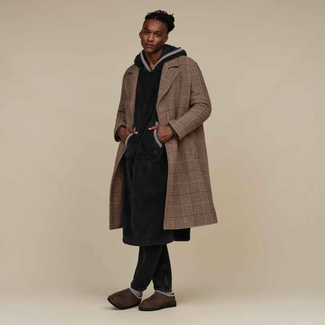 Pyjamas Et Peignoirs | Pulls Et Cardigans>UGG Unisexe Sweat à capuche oversize en fluff black