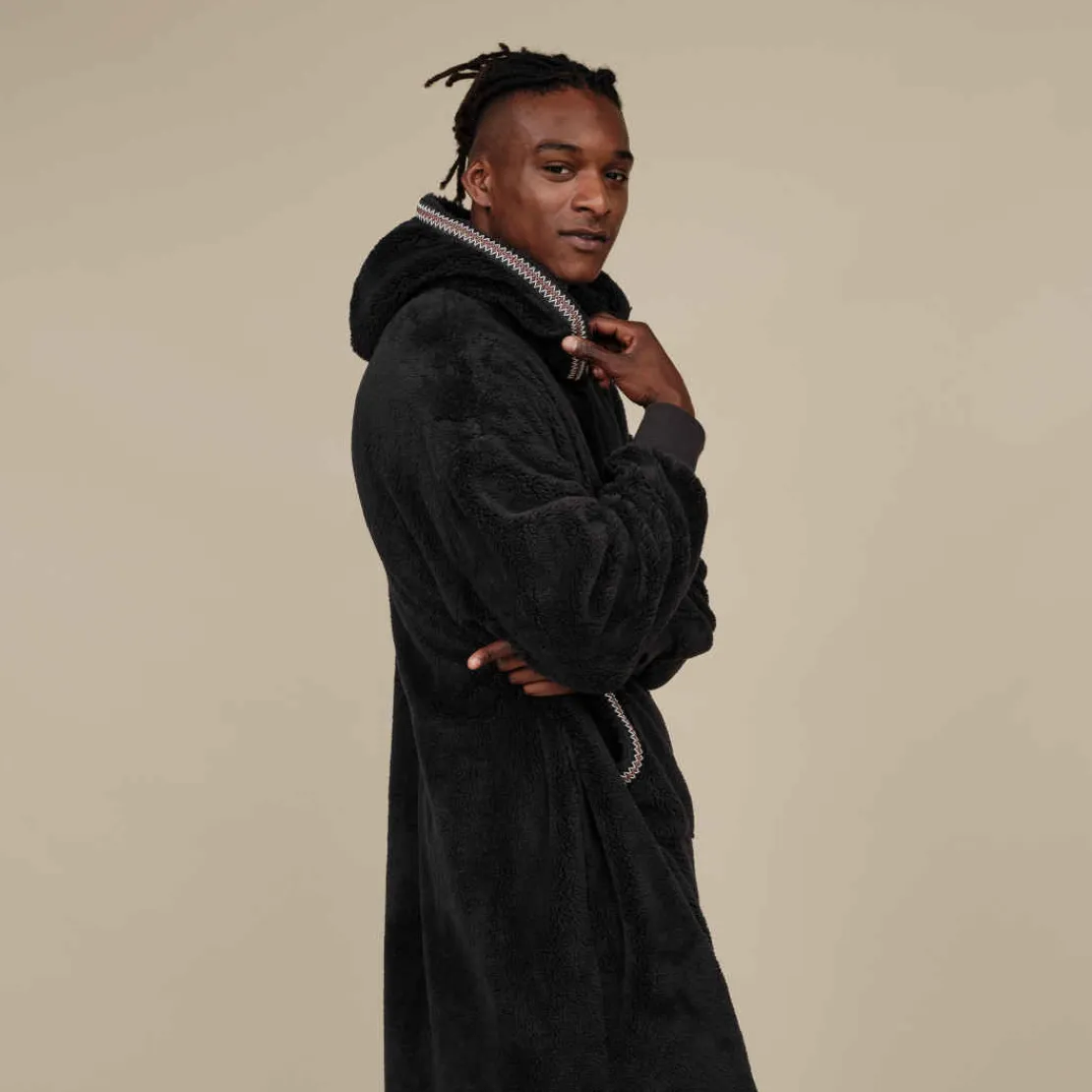 Pyjamas Et Peignoirs | Pulls Et Cardigans>UGG Unisexe Sweat à capuche oversize en fluff black
